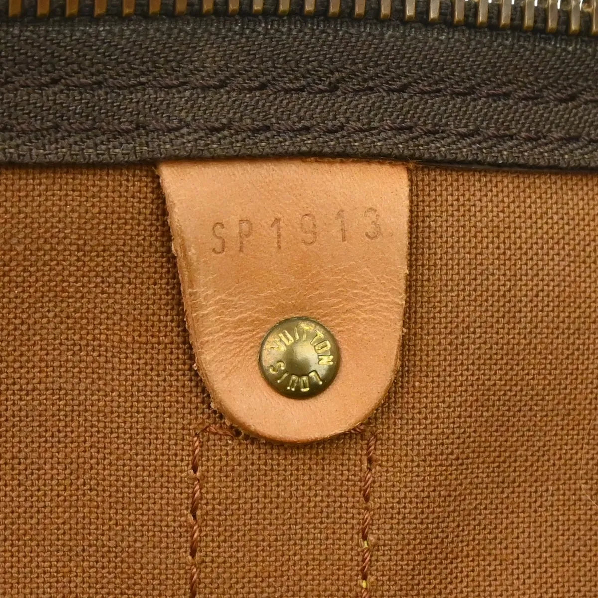 Louis Vuitton Keepall Monogram, Brown, Canvas, Travel Bag