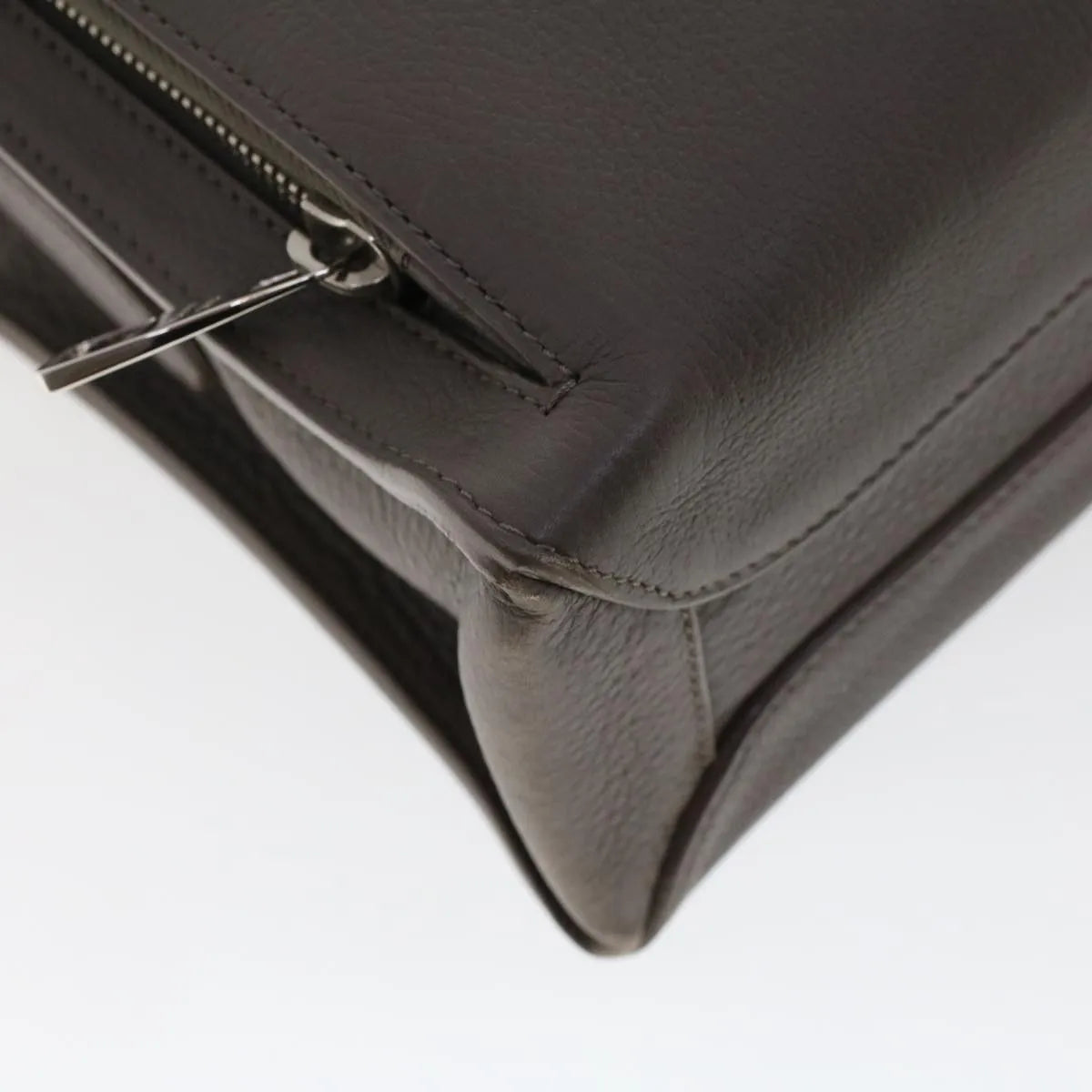 Louis Vuitton Naxos Leather, Gray, Leather, Shoulder Bag