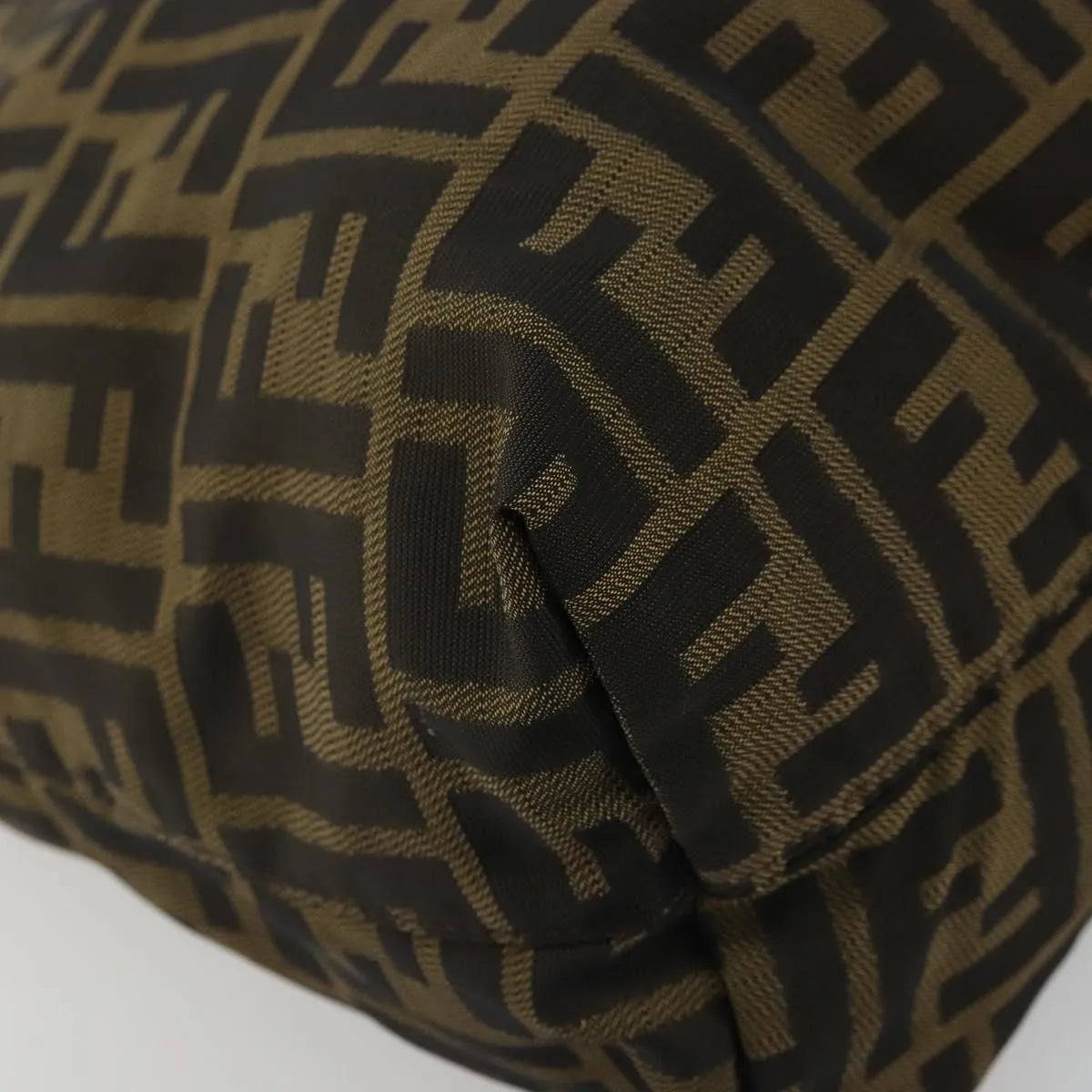 Fendi Zucca Tote Canvas, Black, Canvas, Handbag
