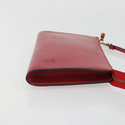 Louis Vuitton Pochette Accessoires Epi, Red, Leather, Clutch