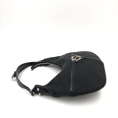Gucci Reins Web Hobo Canvas, Black, Canvas, Handbag