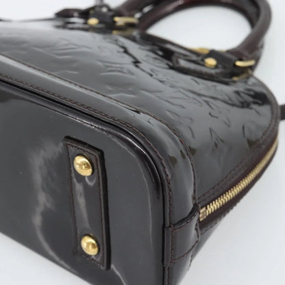 Louis Vuitton Alma Patent Leather, Brown, Patent Leather, Handbag