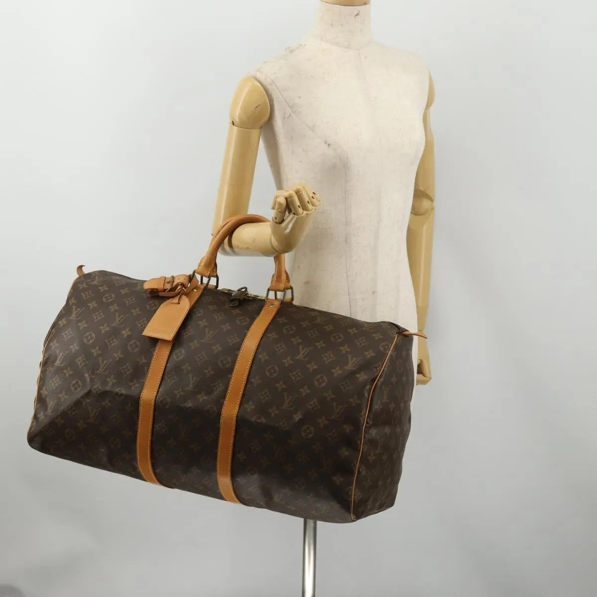 Louis Vuitton Keepall Monogram Canvas, Brown, Canvas, Travel Bag