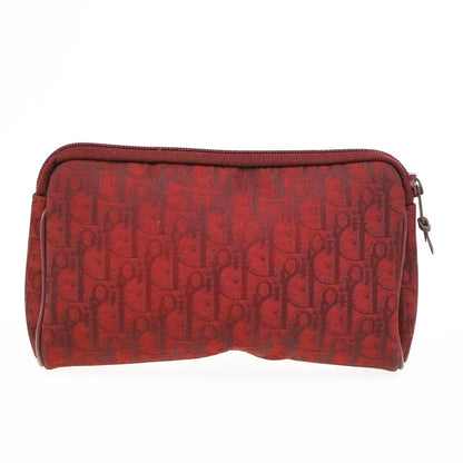 Christian Dior Vintage Trotter Canvas, Red, Canvas, Clutch