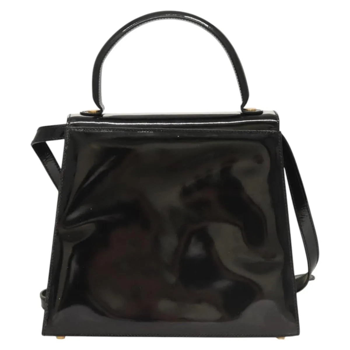 Salvatore Ferragamo Vintage Patent leather, Black, Patent Leather, Handbag