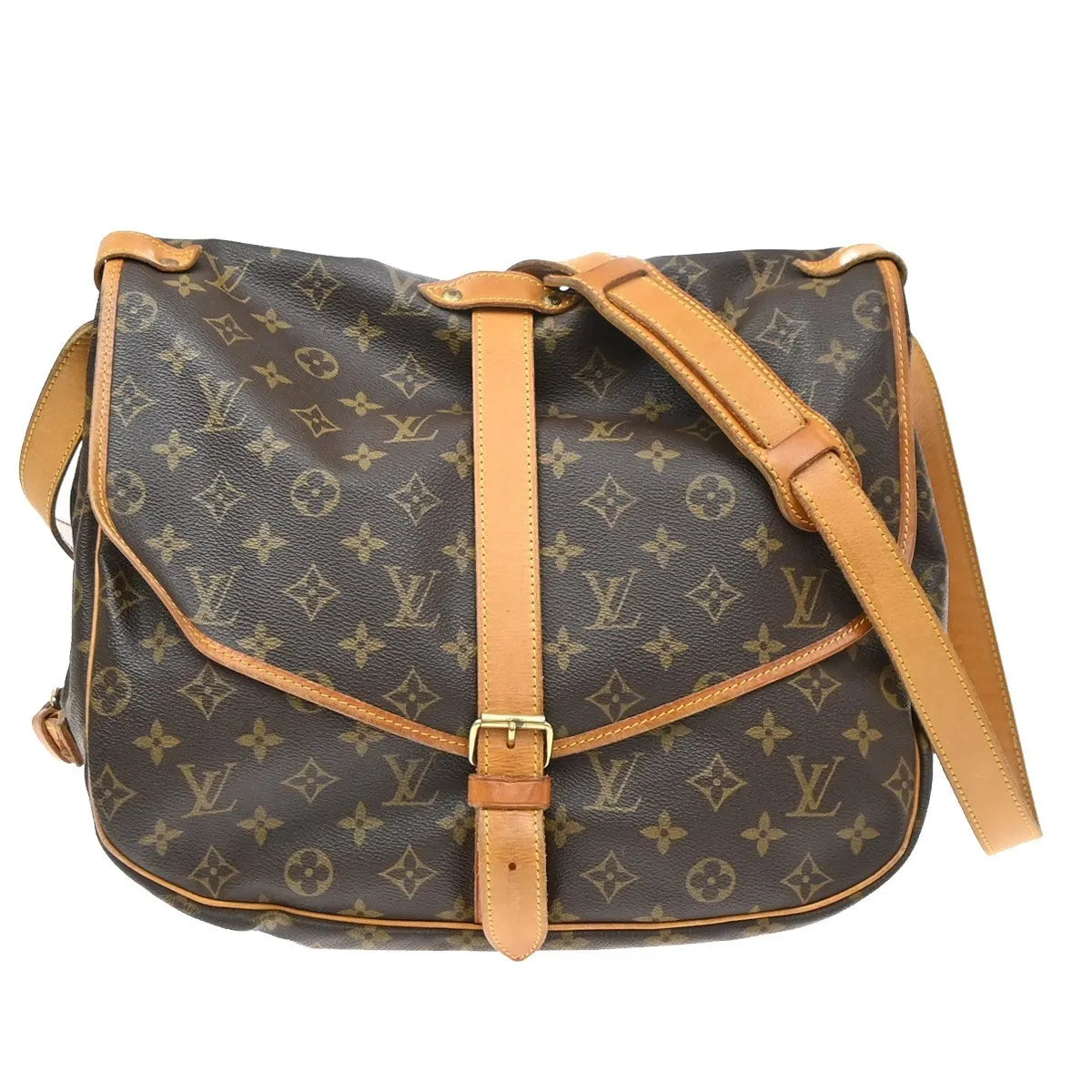 Louis Vuitton Saumur Monogram Canvas, Brown, Canvas, Shoulder Bag