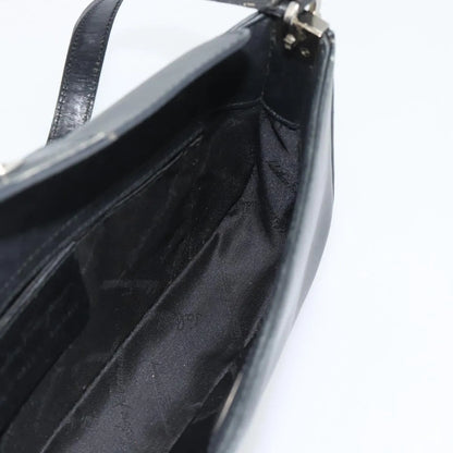 Salvatore Ferragamo Gancini Leather, Black, Leather, Shoulder Bag