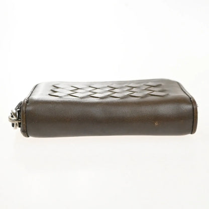 Bottega Veneta Zip Coin Purse Intrecciato Nappa, Brown, Leather, Wallet