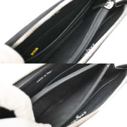 Chanel CC Charm Zip Around Quilted Lambskin, Black, Leather, Wallet