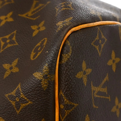 Louis Vuitton Keepall Bandoulière Monogram, Brown, Canvas, Travel Bag