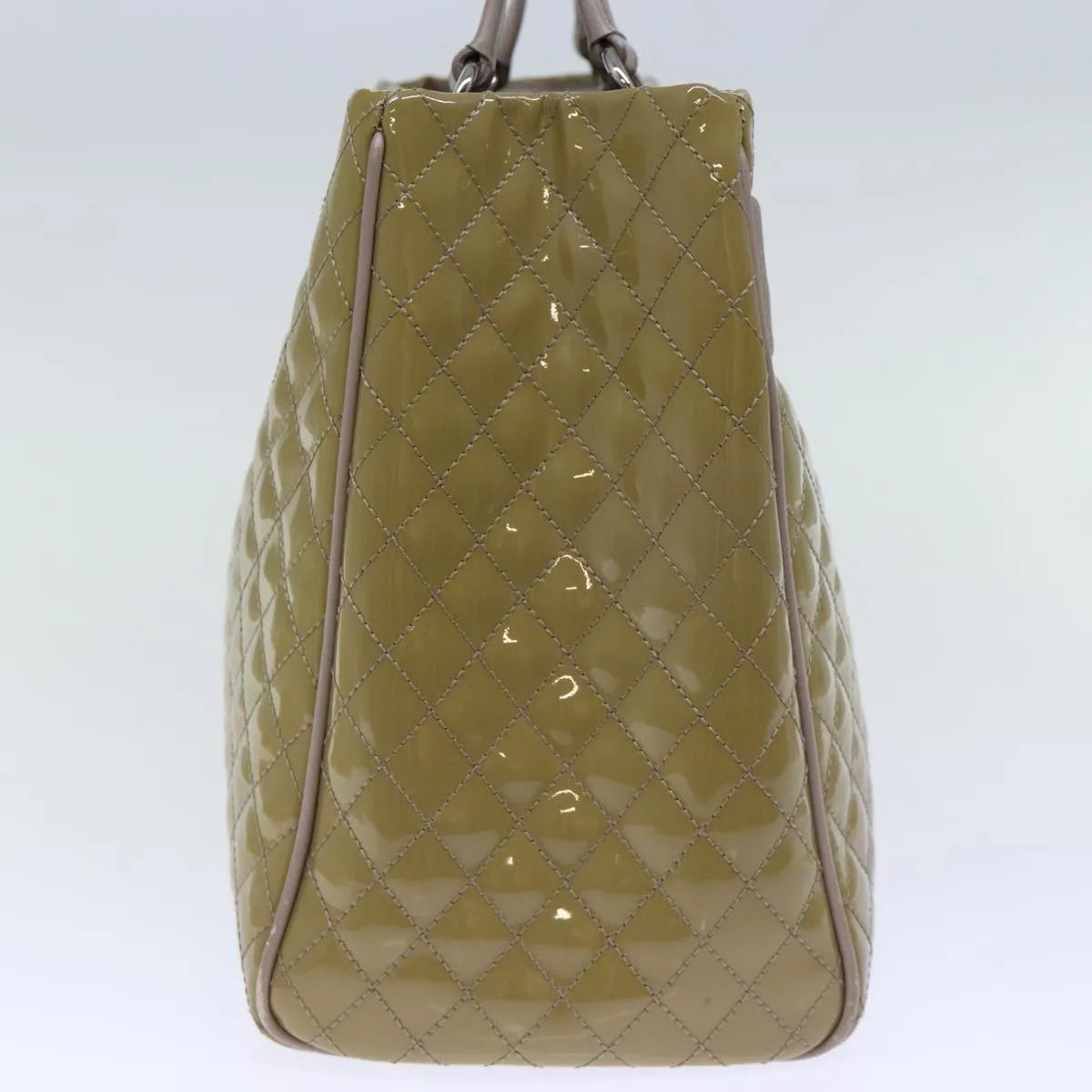 Salvatore Ferragamo Vala Patent leather, Beige, Patent Leather, Handbag