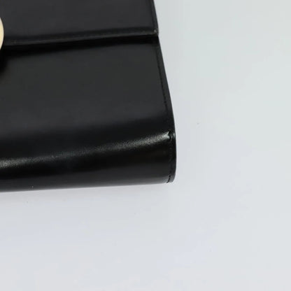Celine Vintage Circle Logo Leather, Black, Leather, Shoulder Bag