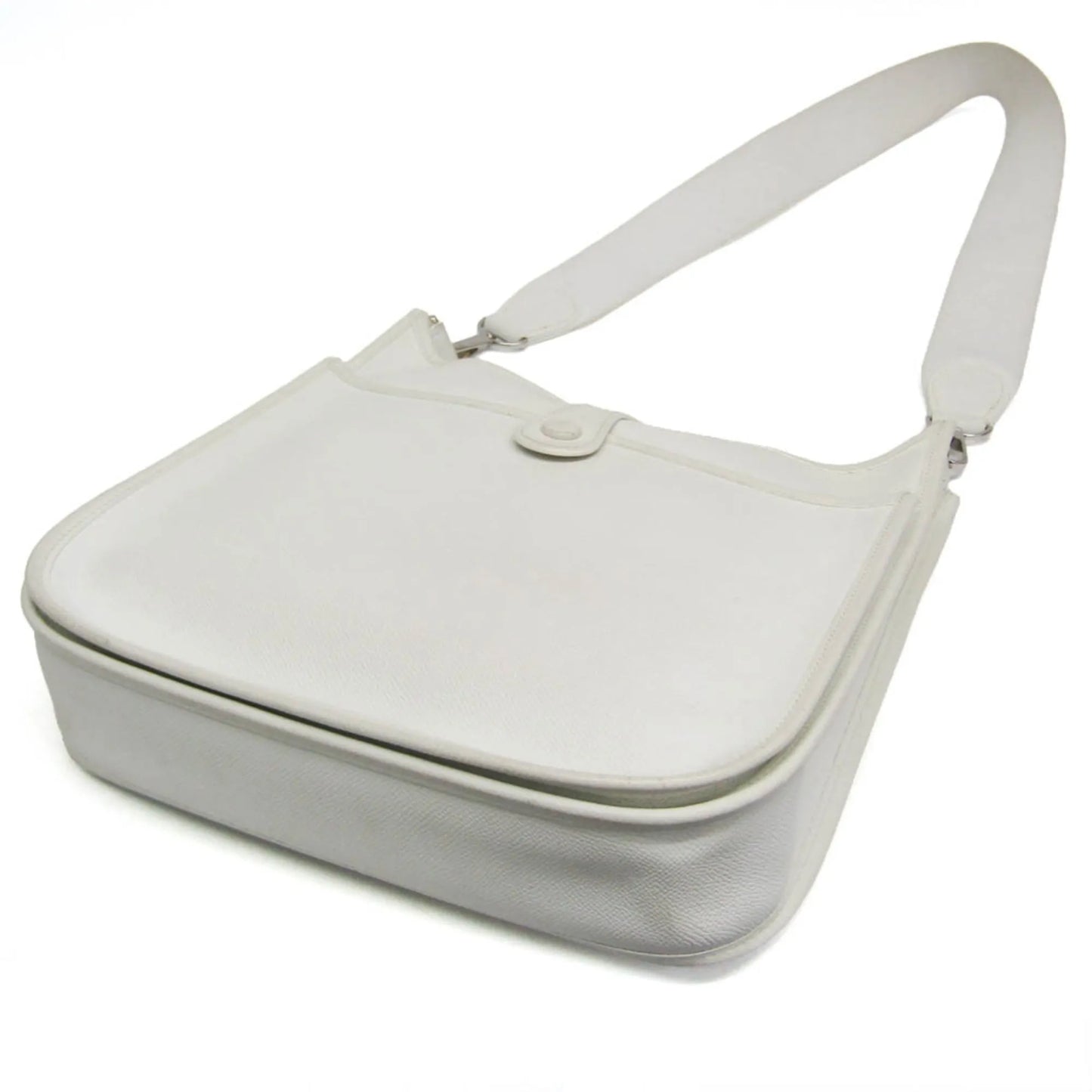 Hermes Evelyne Bag Gen II Epsom, White, Leather, Shoulder Bag