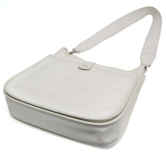 Hermes Evelyne Bag Gen II Epsom, White, Leather, Shoulder Bag