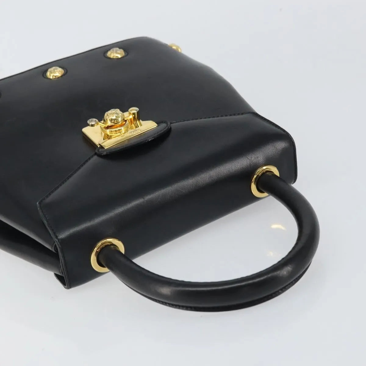 Salvatore Ferragamo Vintage Leather, Black, Leather, Handbag