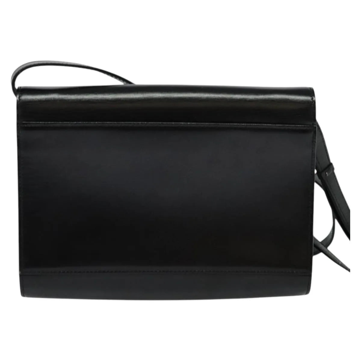 Celine Vintage Circle Logo Leather, Black, Leather, Shoulder Bag