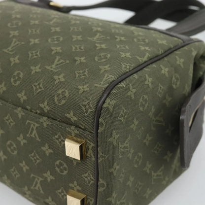 Louis Vuitton Joséphine Mini Lin, Khaki, Canvas, Handbag