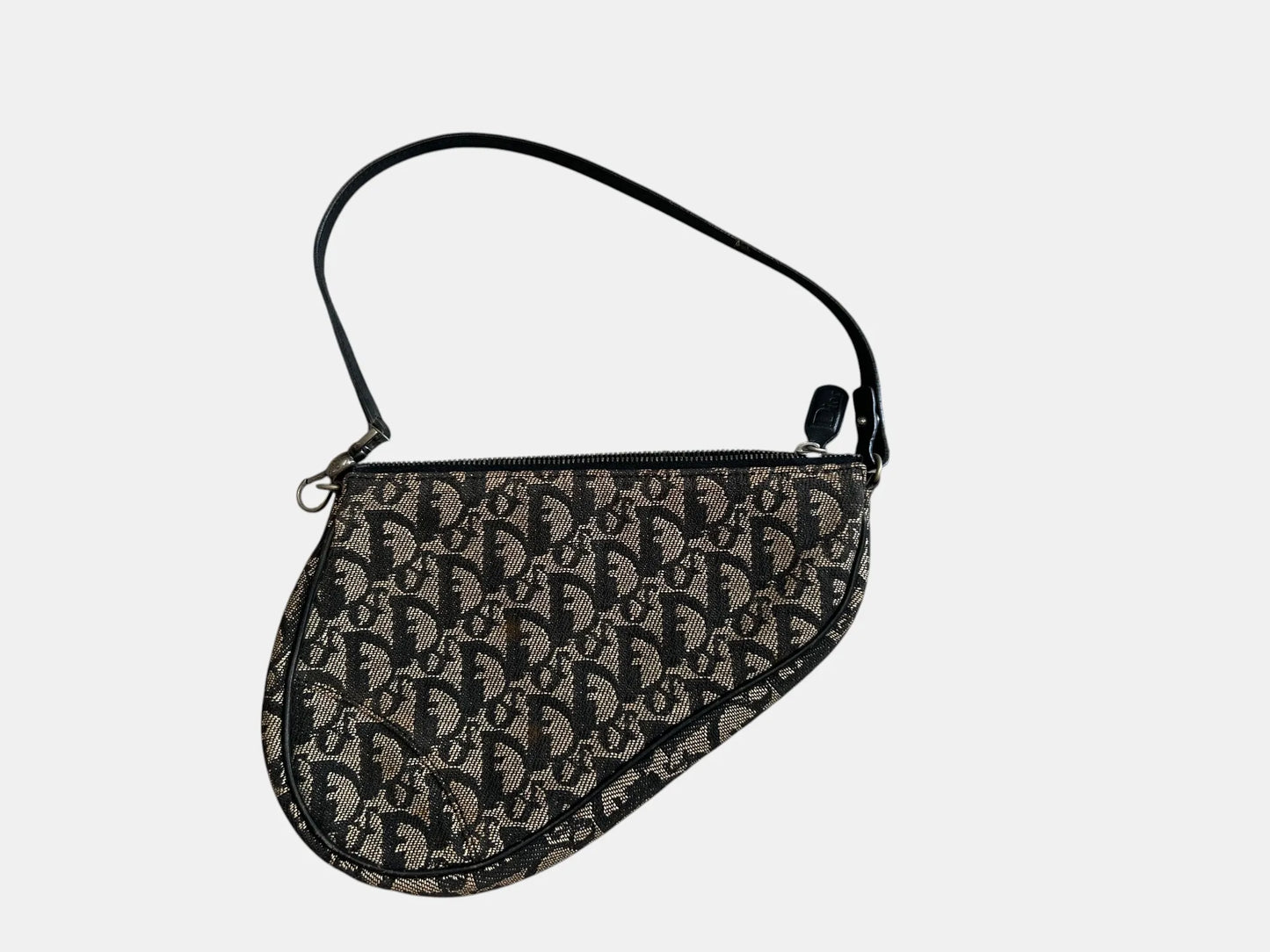 Christian Dior Vintage Saddle Diorissimo Canvas, Multicolour, Canvas, Shoulder Bag