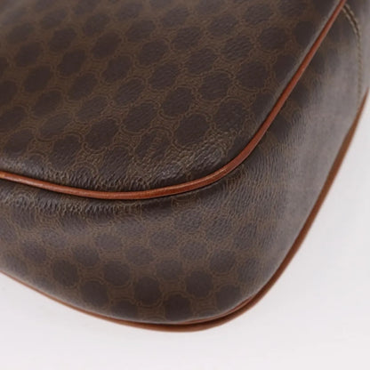 Celine Vintage Macadam Canvas, Brown, Canvas, Shoulder Bag