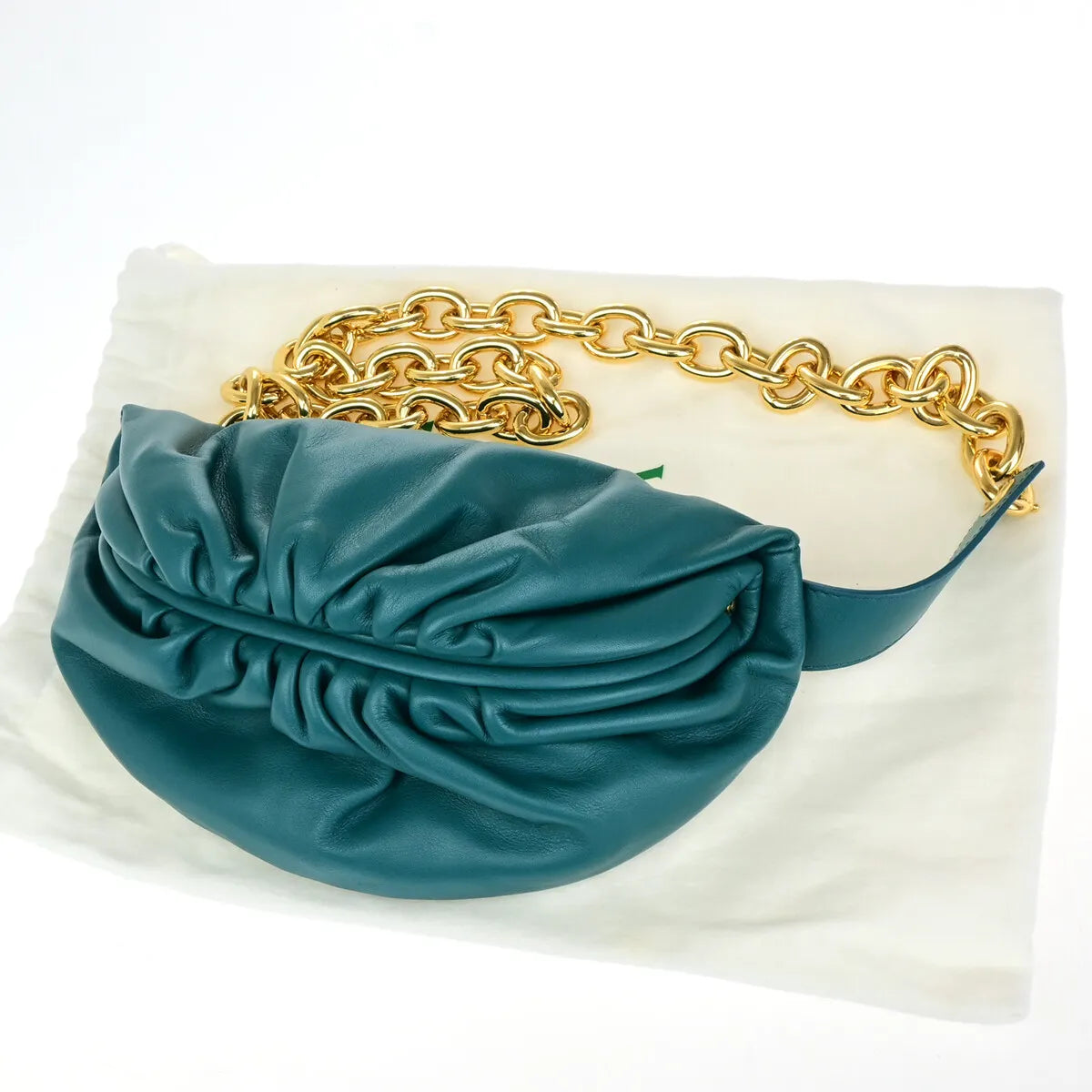 Bottega Veneta The Chain Leather, Green, Leather, Bag