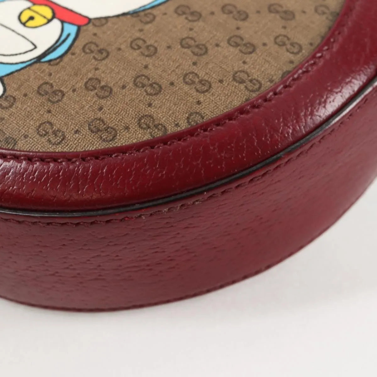 Gucci Doraemon Round Printed Mini GG Coated Canvas, Beige, Canvas, Shoulder Bag