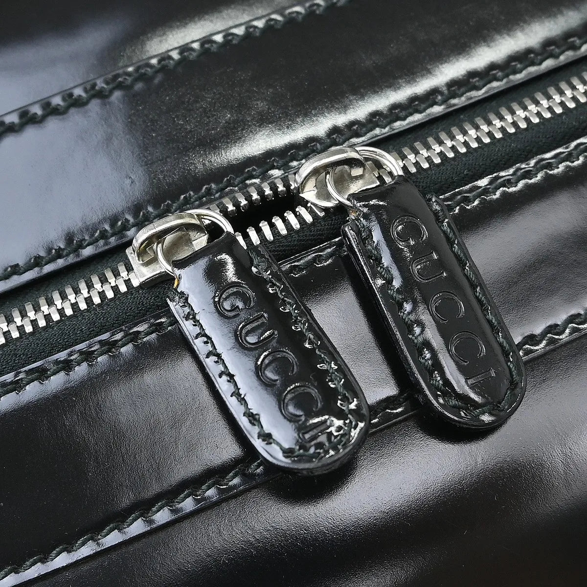 Gucci Travel GG Nylon, Black, Leather, Handbag