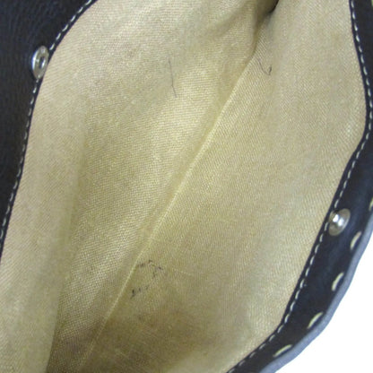 Fendi Vintage Selleria Zip Messenger Leather, Brown, Leather, Shoulder Bag