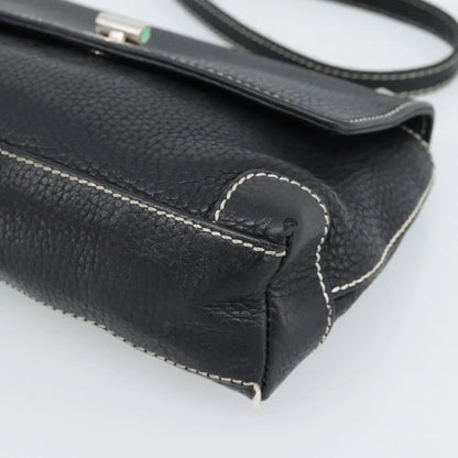 Tiffany & Co. Vintage Leather, Black, Leather, Shoulder Bag