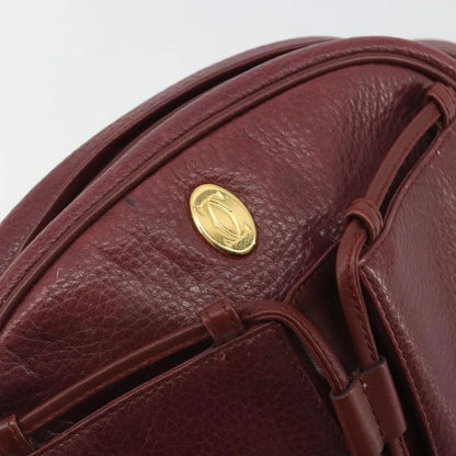 Cartier Tasseled Must de Cartier Leather, Burgundy, Leather, Shoulder Bag