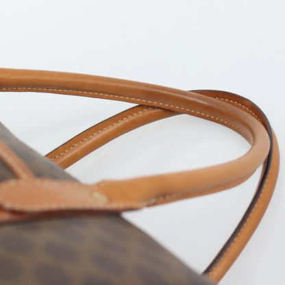 Celine boston Macadam Canvas, Brown, PVC, Travel Bag
