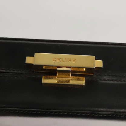Celine Vintage Leather, Black, Leather, Shoulder Bag