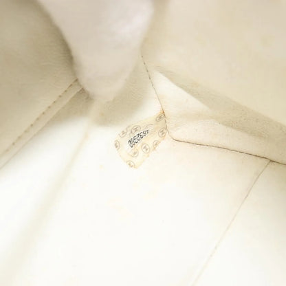 Chanel CC handbag Leather, White, Canvas, Handbag