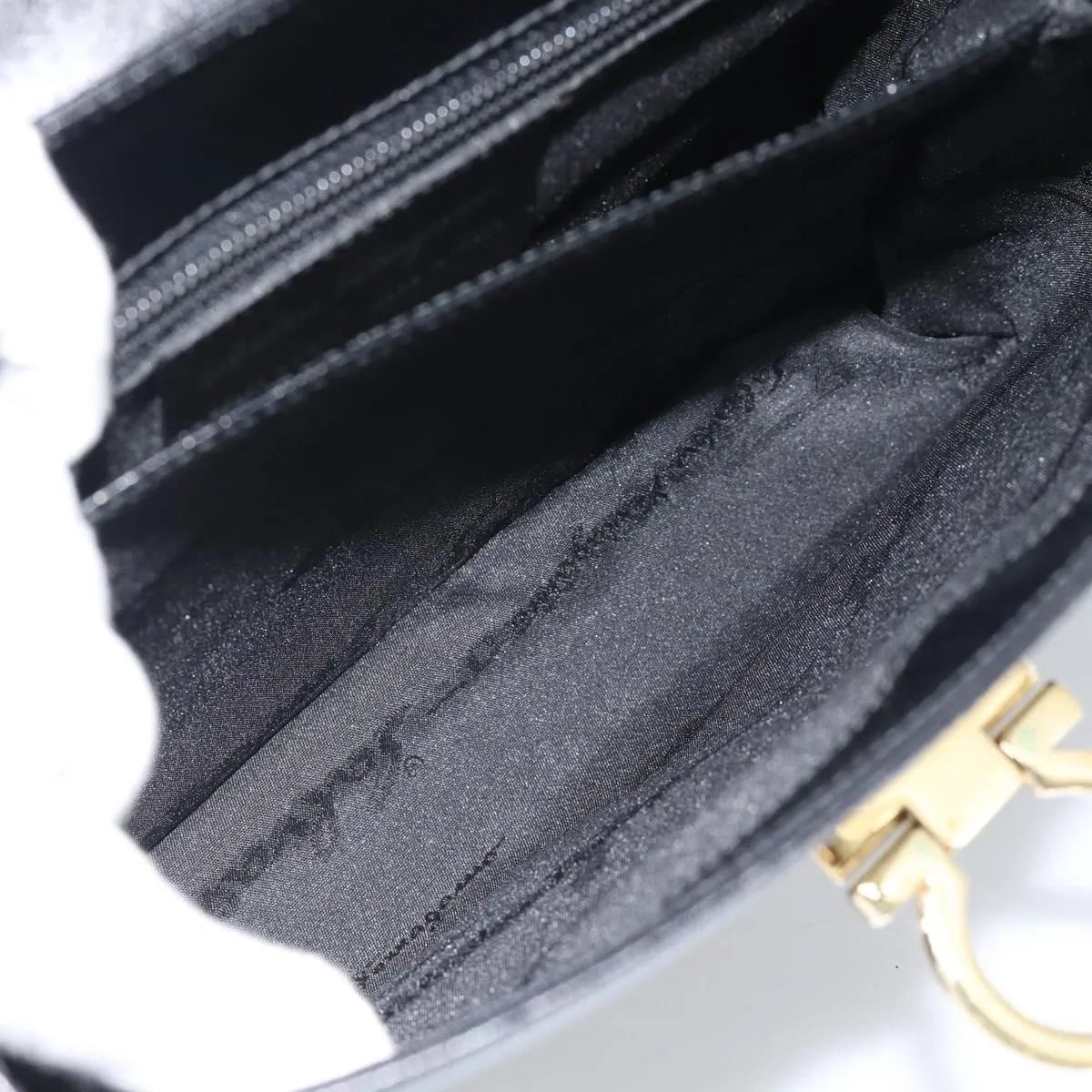 Salvatore Ferragamo Convertible Top Handle Leather, Black, Leather, Handbag