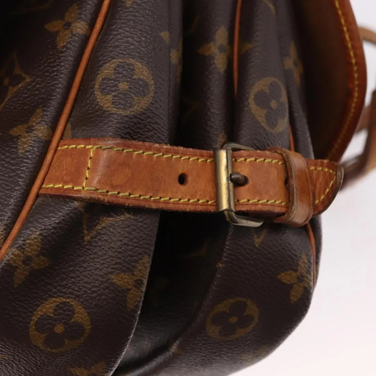 Louis Vuitton Saumur Monogram, Brown, Canvas, Shoulder Bag