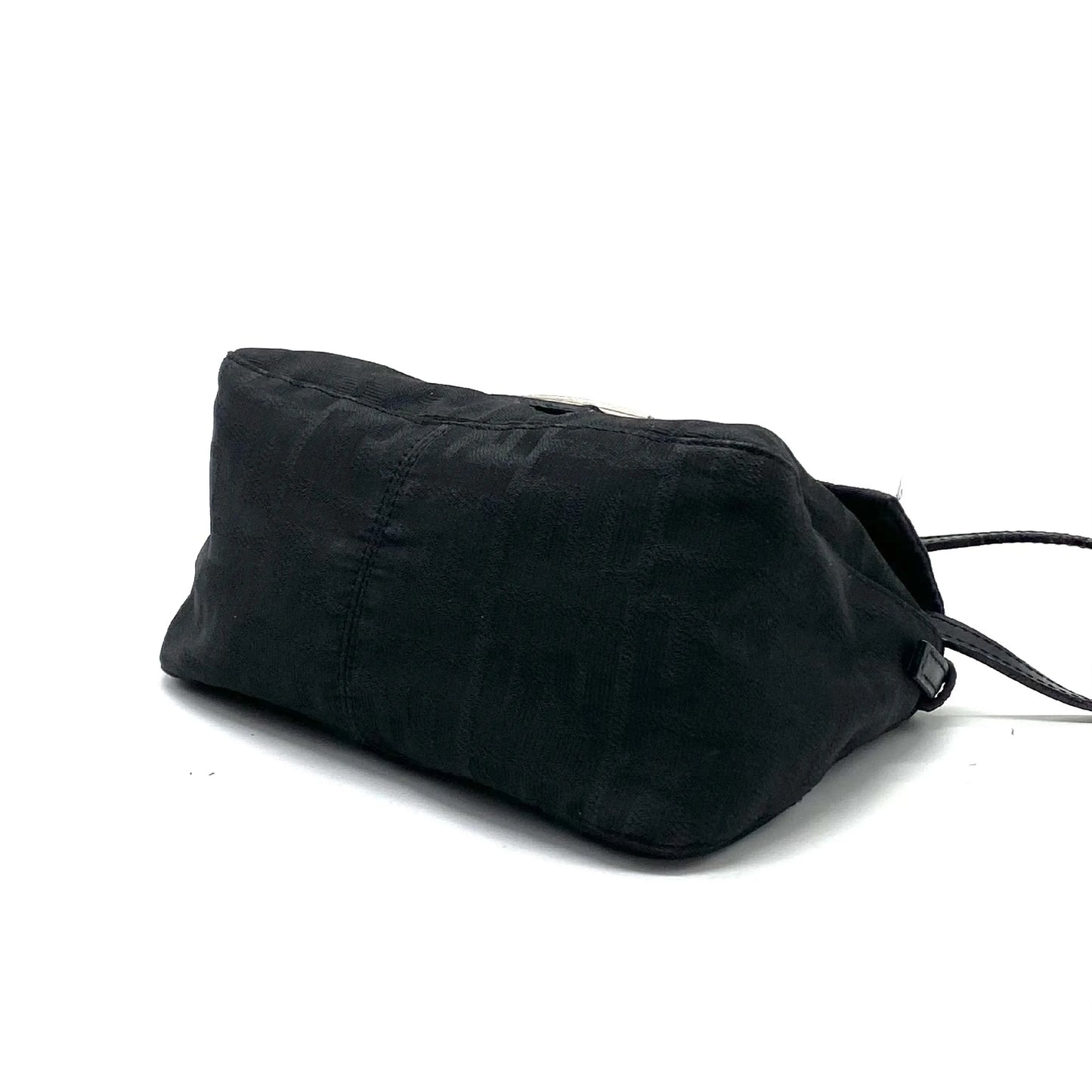 Fendi Mamma Baguette Canvas, Black, Canvas, Handbag