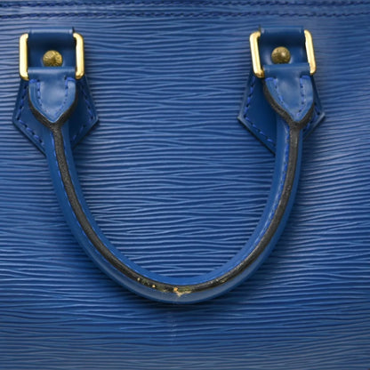 Louis Vuitton Speedy Epi Leather, Blue, Leather, Handbag