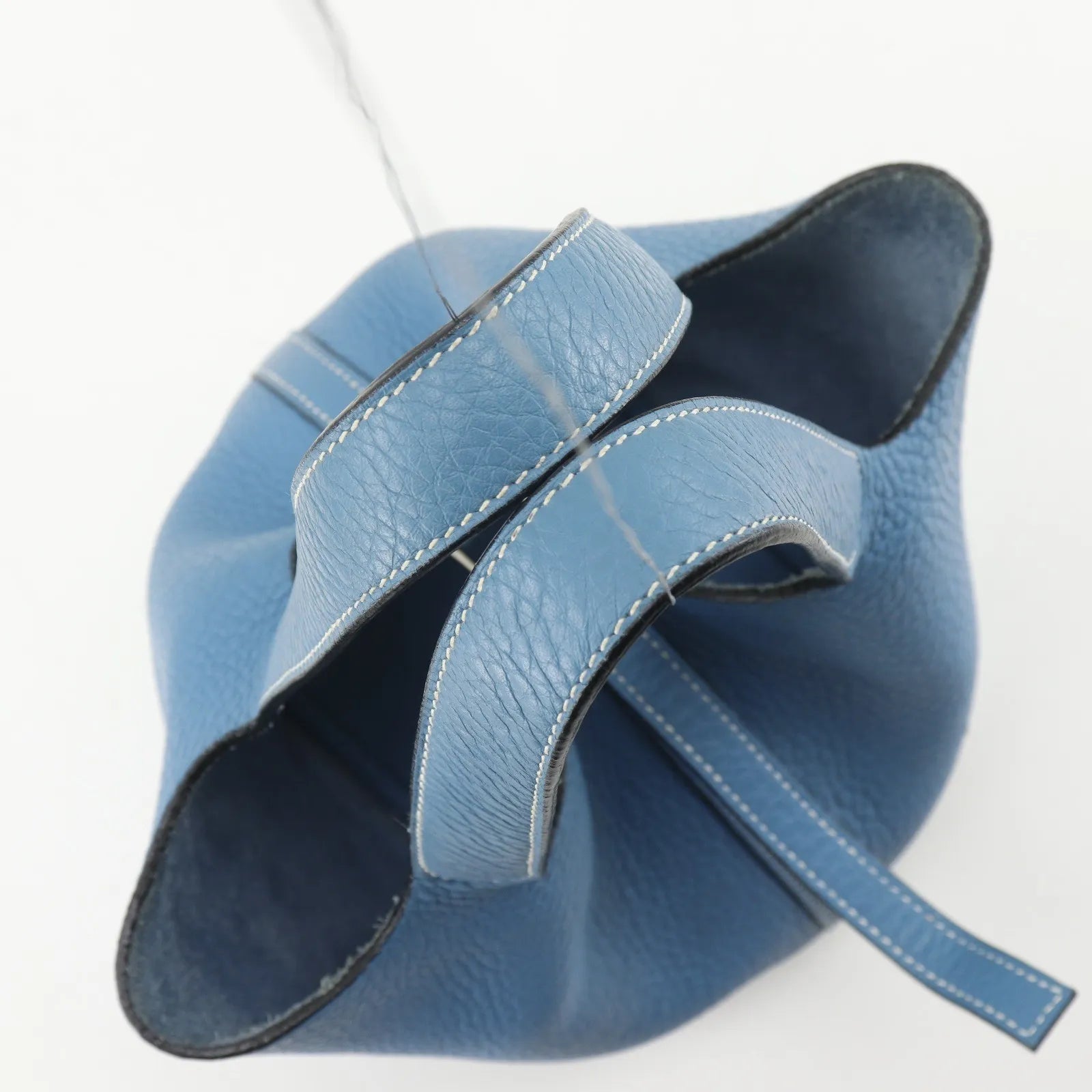 Hermes Picotin Lock Clemence, Blue, Leather, Handbag