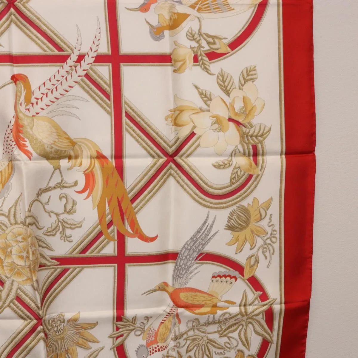 Hermes Carré 90 Silk multicolor, Red, Silk, Scarf