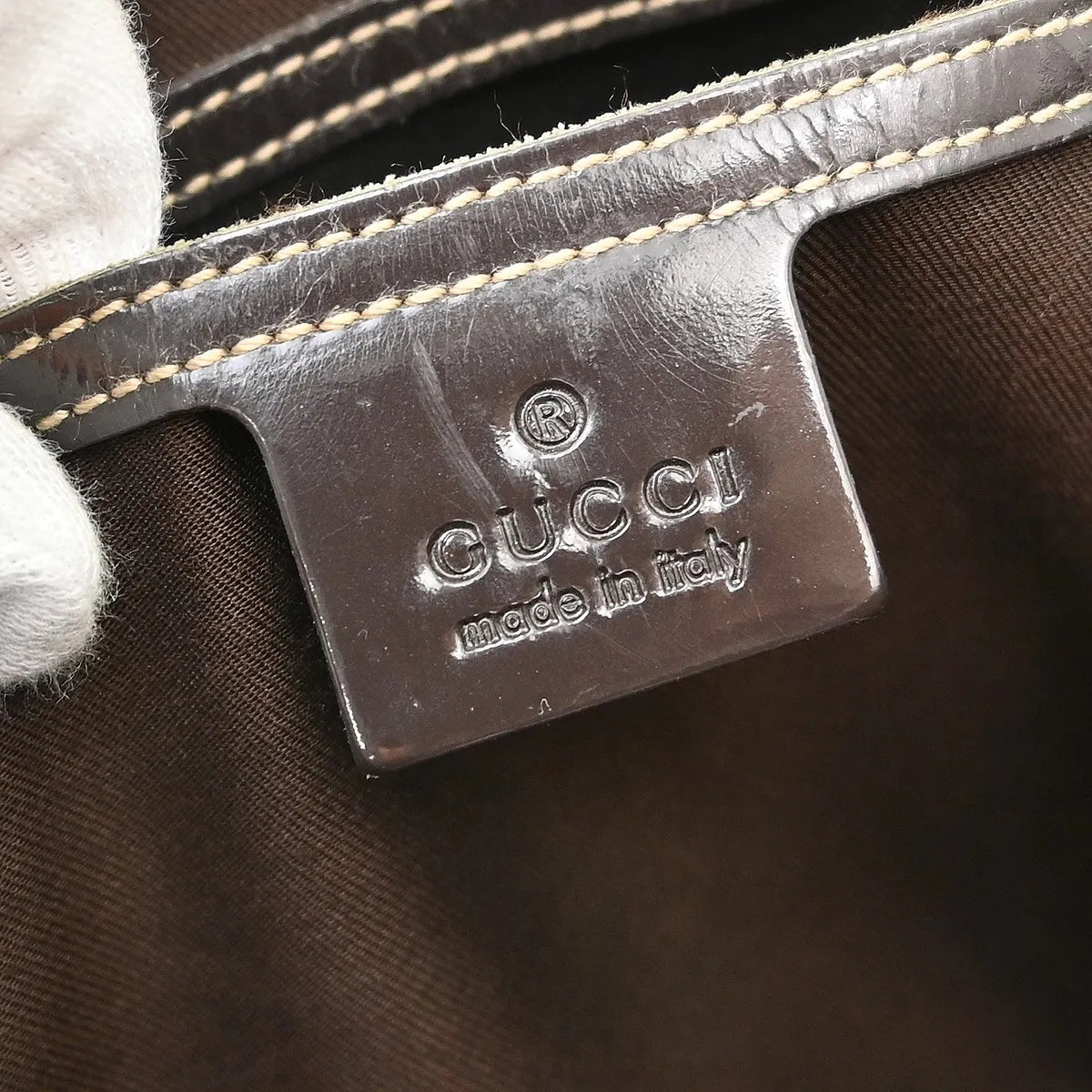 Gucci Plus Zip Tote GG Coated Canvas, Brown, Canvas, Handbag
