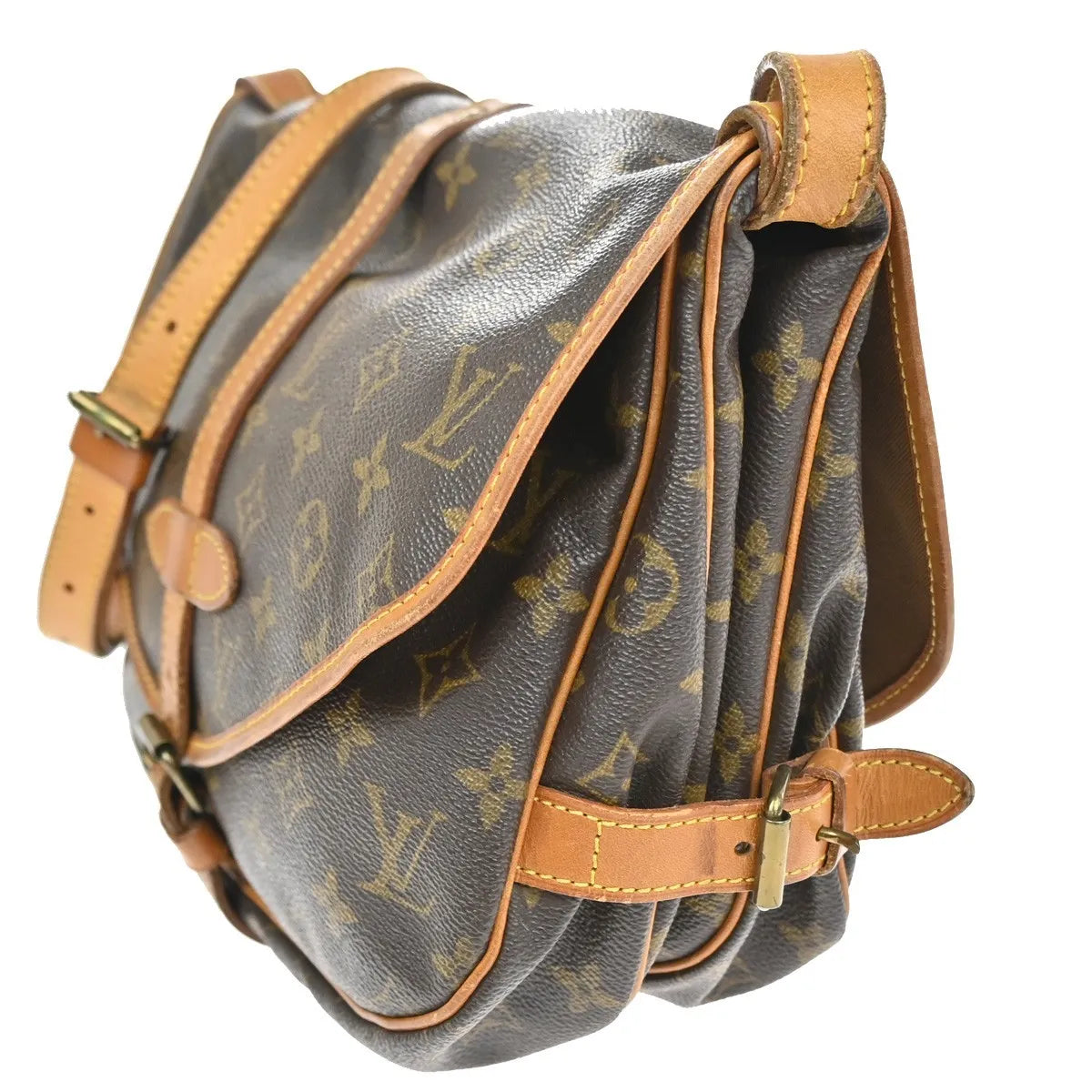 Louis Vuitton Saumur Monogram Canvas, Brown, Canvas, Shoulder Bag