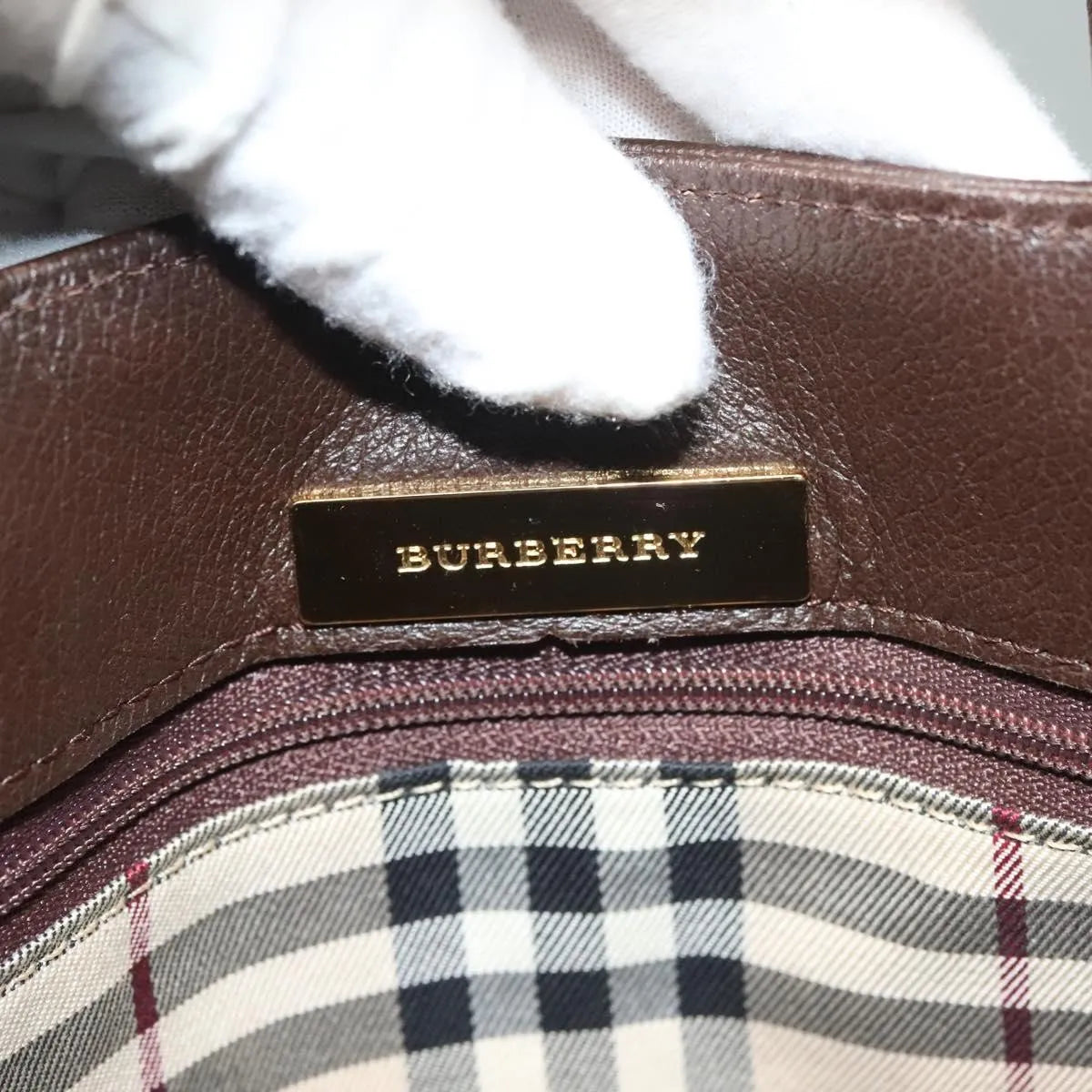 Burberry Vintage Leather, Brown, Leather, Handbag