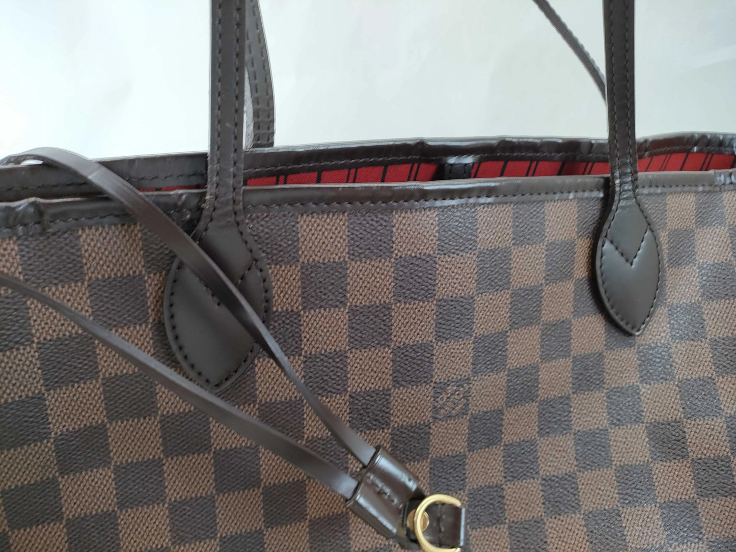 Louis Vuitton Neverfull Tote Damier, Brown, Canvas, Tote Bag