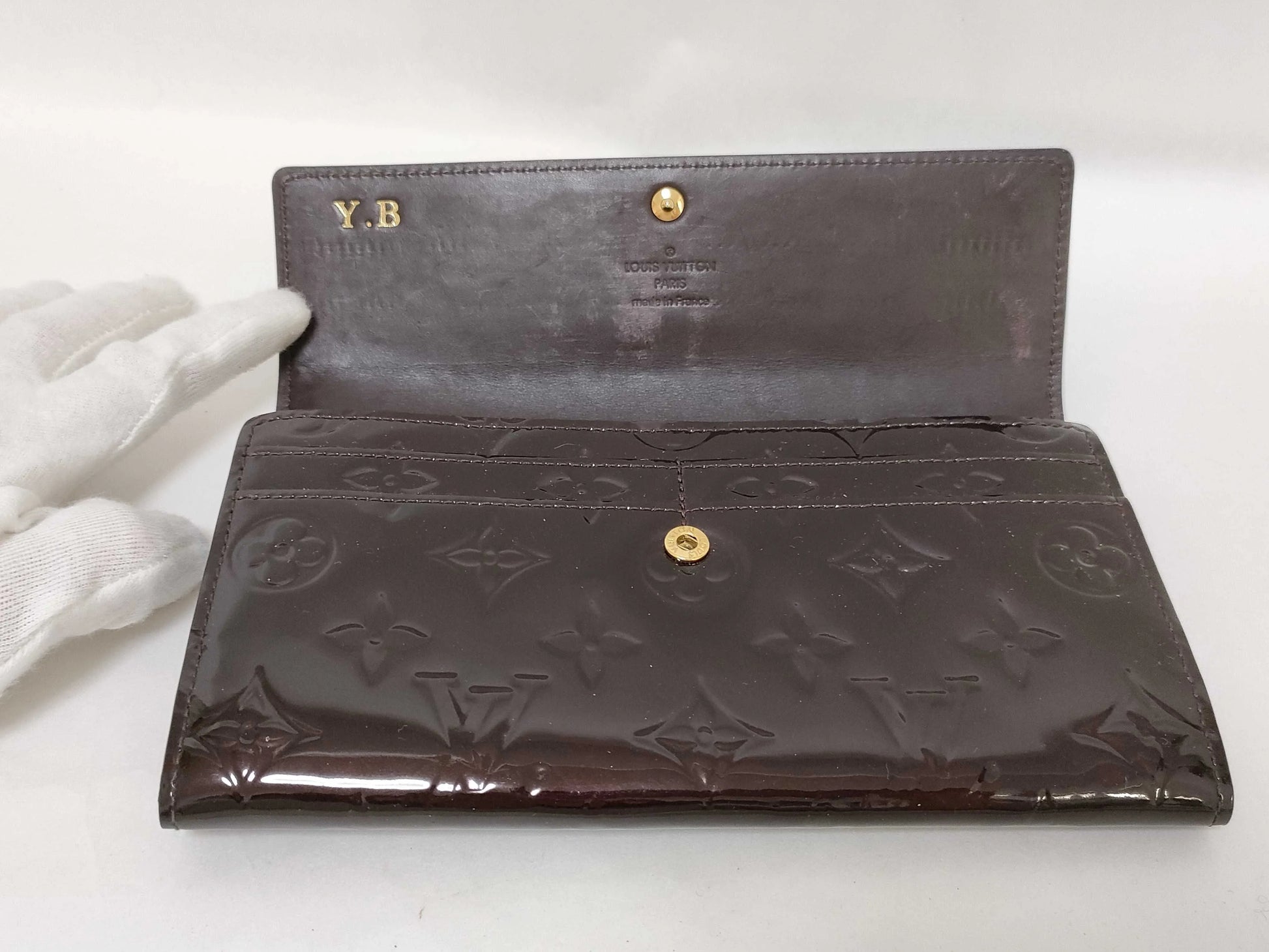 Louis Vuitton Portefeuille Sarah Patent Leather, Burgundy, Patent Leather, Wallet
