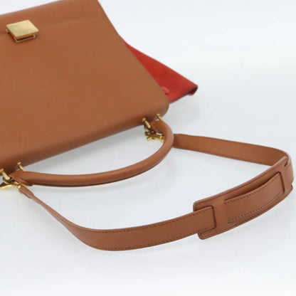 Celine Trapeze Leather with Suede, Brown, Leather, Handbag