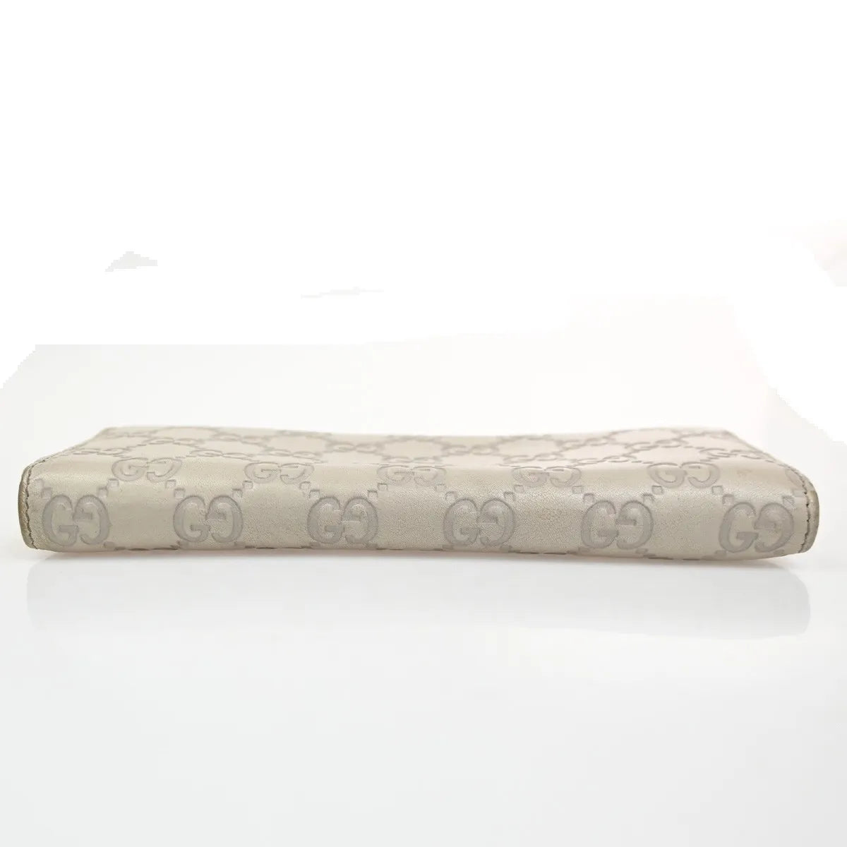 Gucci Interlocking G Zip Around Wallet (Outlet) Leather, Beige, Leather, Wallet