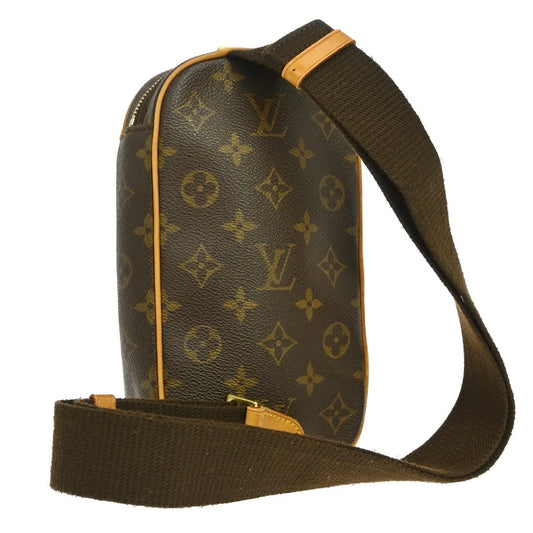 Louis Vuitton Pochette Gange Monogram Canvas, Brown, Canvas, Clutch