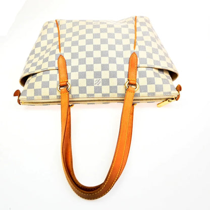 Louis Vuitton Totally Damier azur, White, Canvas, Shoulder Bag