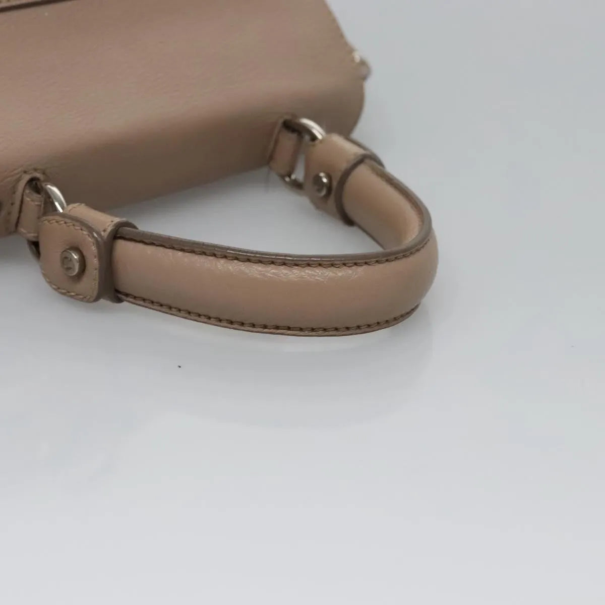 Salvatore Ferragamo Sofia Satchel Leather, Beige, Leather, Handbag