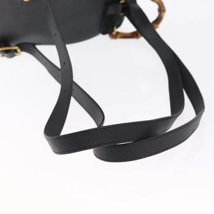 Gucci Vintage Bamboo Suede, Black, Suede, Backpack