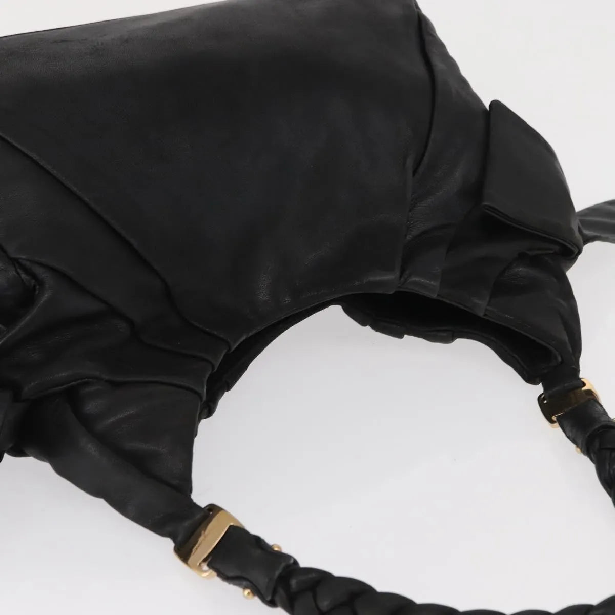 Salvatore Ferragamo Vintage Leather, Black, Leather, Tote Bag